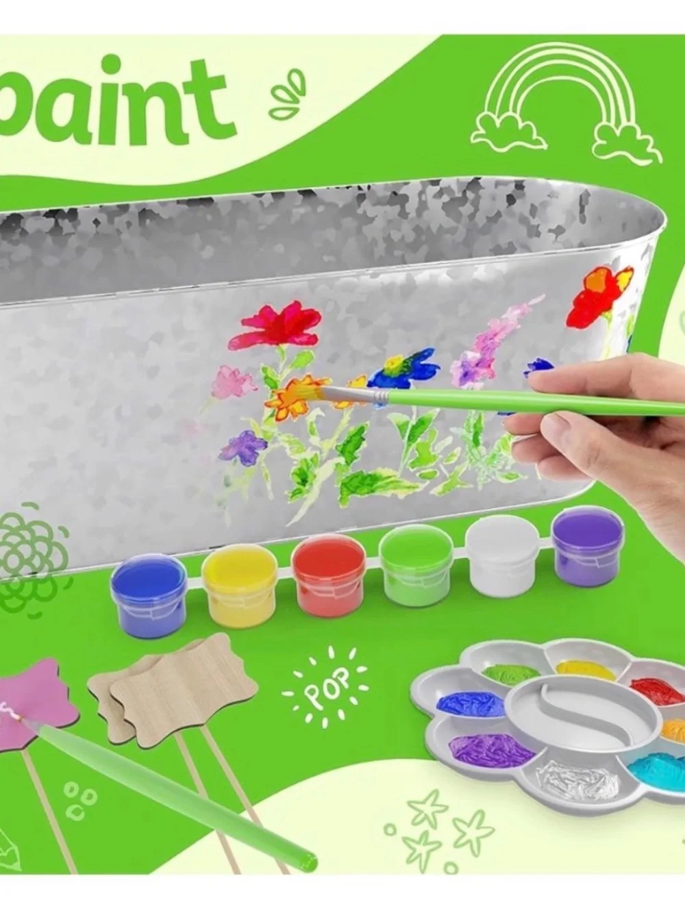 Dan & Darci Paint And Plant Flower Growing Kit, New